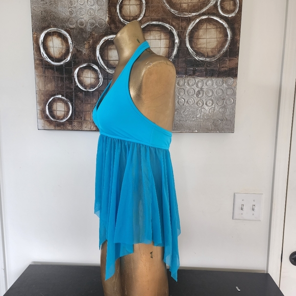 Venus Mesh Hankey Hemline Sharkbite Tankini Top Size 8 - Picture 4 of 7